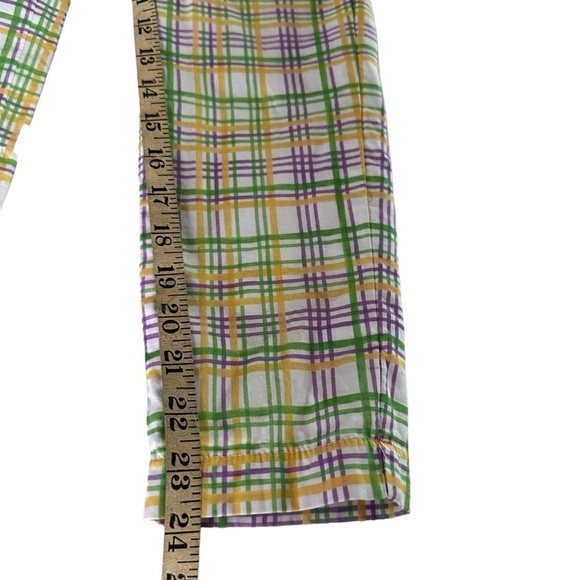 SMOCKING BIRD PASTEL PLAID COTTON PANTS SIZE 8 - Picture 9 of 10